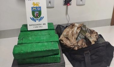 Em Bataguassu, Polícia Militar apreende mais de 13 quilos de maconha durante abordagem a veículo e encaminha dois à Delegacia pelo crime de tráfico de drogas