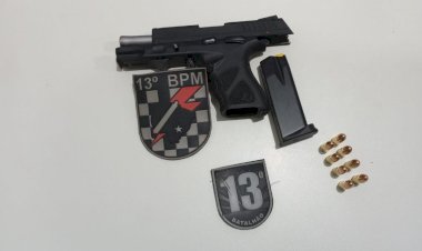 Polícia Militar prende homem por porte ilegal de arma de fogo
