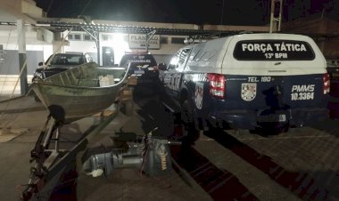 Polícia Militar recupera barco e motor furtado e prende receptador em Paranaíba