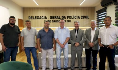 Delegado-Geral da Polícia Civil recebe prefeito eleito de Sete Quedas, para tratar de temas relacionados à segurança pública