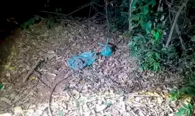 Feto encontrado em mata foi enterrado pelo pai