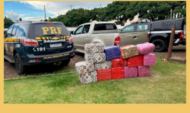 PRF apreende 388 Kg de maconha em Chapadão do Sul