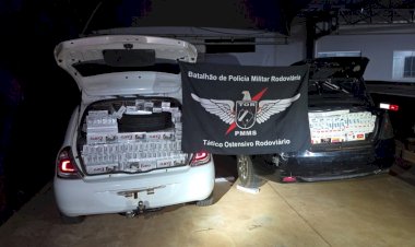PMRv apreende mercadorias ilegais e até medicamentos sendo transportados em dois carros