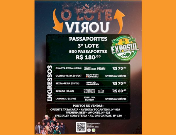 32ª EXPOSUL anuncia o terceiro lote de passaportes