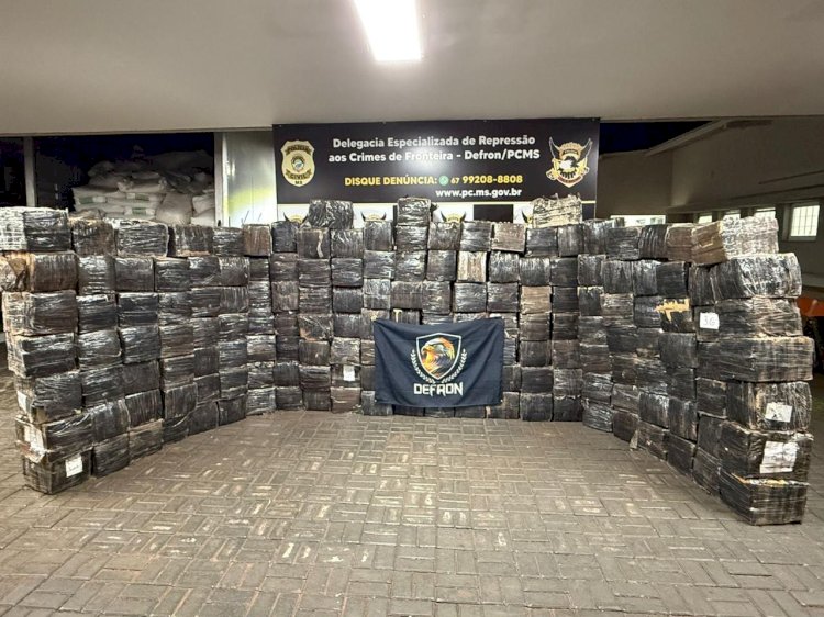 Polícia Civil apreende mais de 3 toneladas de maconha escondida em carga de ração bovina em Dourados