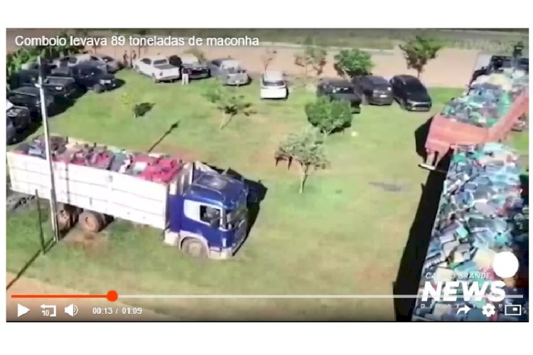 Comboio que passou livre por 11 delegacias levava 89 toneladas de maconha
