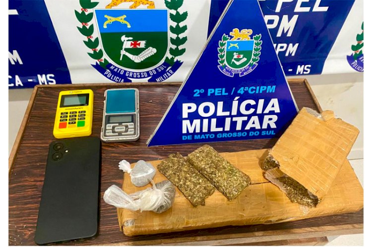 Polícia Militar cumpre mandado de prisão por roubo e prende autor por tráfico de drogas em Costa Rica