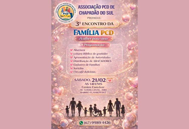 Associação PCD de Chapadão do Sul realiza seu 3º Encontro da Família