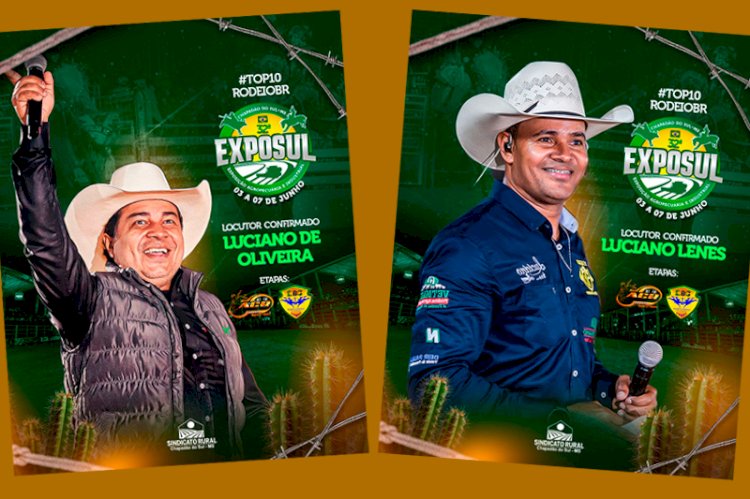 Anunciados Luciano Lenes e Luciano Oliveira para a Festa do Peão da 32ª Exposul