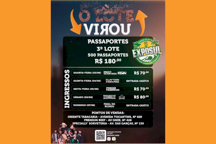 32ª EXPOSUL anuncia o terceiro lote de passaportes