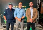 Presidente do Sindicato Rural de Chapadão do Sul e Diretor da Fundação Chapadão participam do lançamento do plantio da safra de soja 2026/2027
