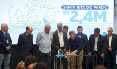 Chapadão do Sul esteve presente no lançamento de um pacote de R$ 176 milhões do Governo de MS para obras de saneamento