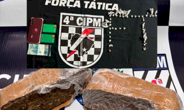 PM prende casal e apreende menor por tráfico de drogas em Chapadão do Sul