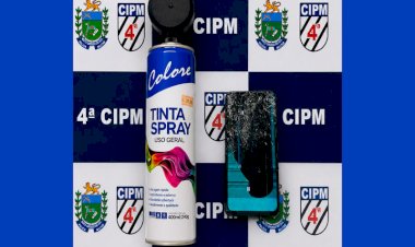 PM age rápido e prende suspeito de pichações com referência a facção criminosa em Chapadão do Sul