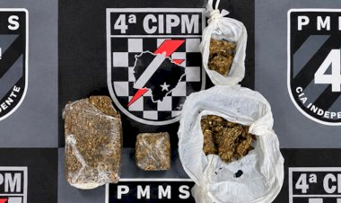 Força Tática da 4ª CIPM apreende maconha e prende mulher por tráfico em Chapadão do Sul