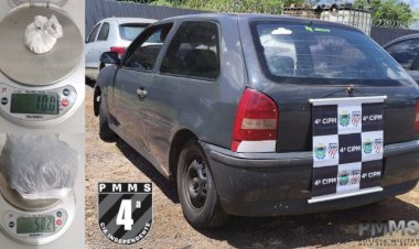 Homem é detido com drogas após PM localizar veículo furtado em Chapadão do Sul