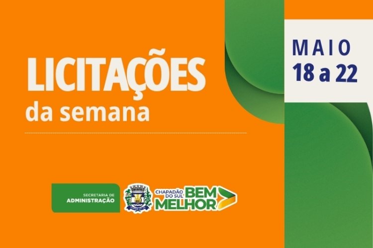 Licitações abertas: Agenda da semana tem iluminação de praças, material hospitalar e de informática, hospedagem e aquisição de lavadora