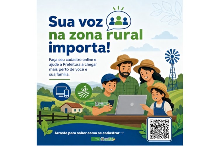Prefeitura de Chapadão do Sul reforça importância do cadastro da população da zona rural
