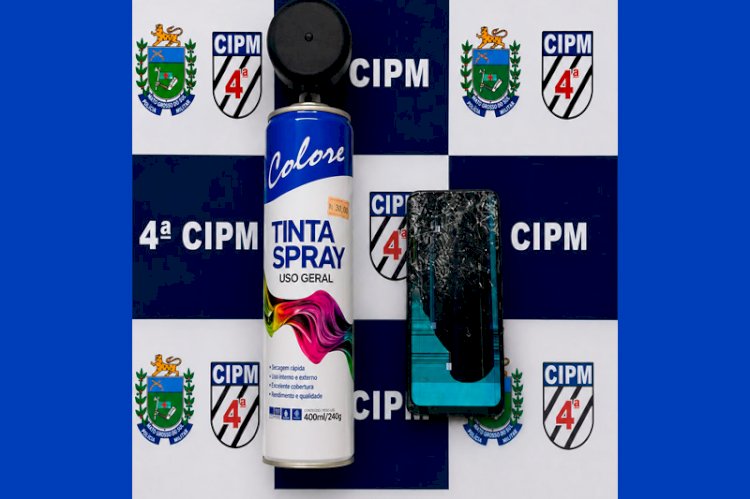 PM age rápido e prende suspeito de pichações com referência a facção criminosa em Chapadão do Sul