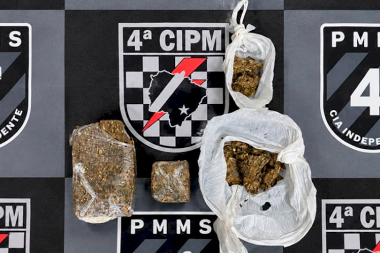 Força Tática da 4ª CIPM apreende maconha e prende mulher por tráfico em Chapadão do Sul