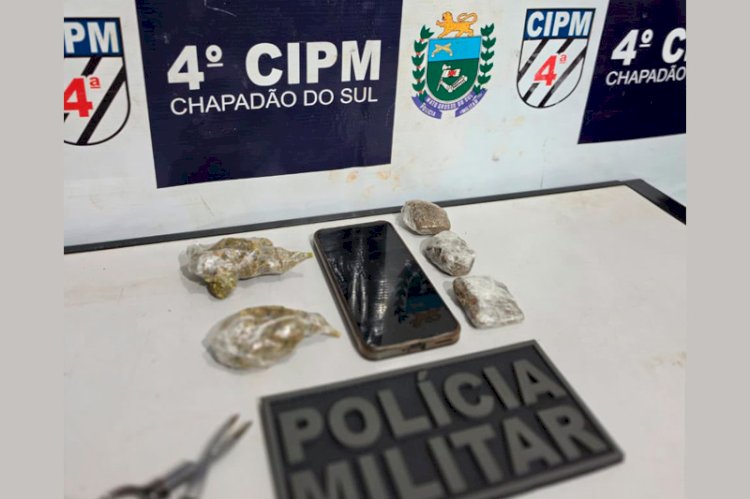 PM prende homem por tráfico de drogas e apreende maconha em Chapadão do sul